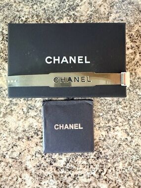 CHANEL Smokey Clear Rubber Bracelet